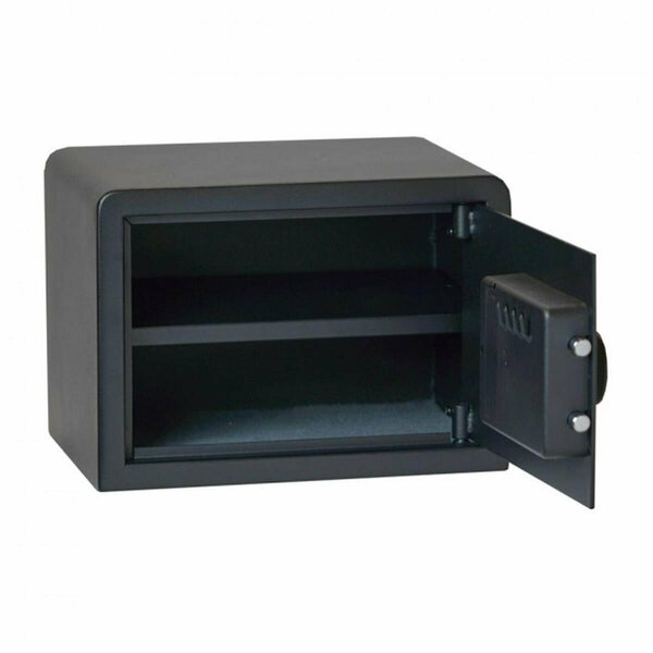 Posdatas Electric Lock Front Open Home & Office Security Vaults - Black - 10 x 14 x 10 in PO2972387